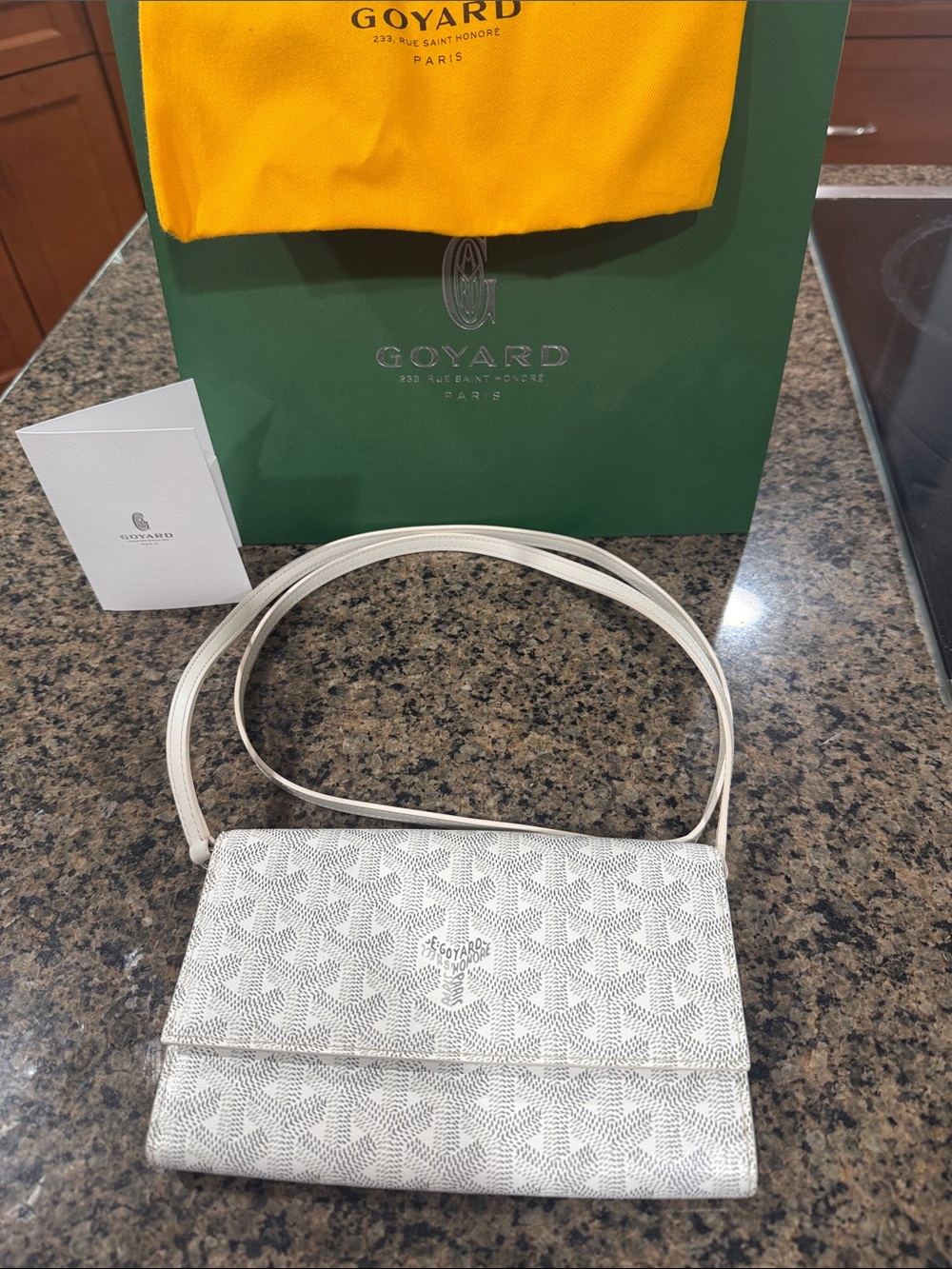 Goyard White Goyardine Crossbody Bag